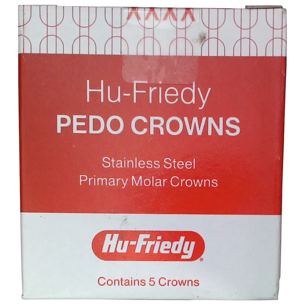 Hu-Friedy PEDO CROWNS - Nachfüllpackung 5 Stück Edelstahl, Gr. 4 , OK, rechts, 1. Milchzahn
