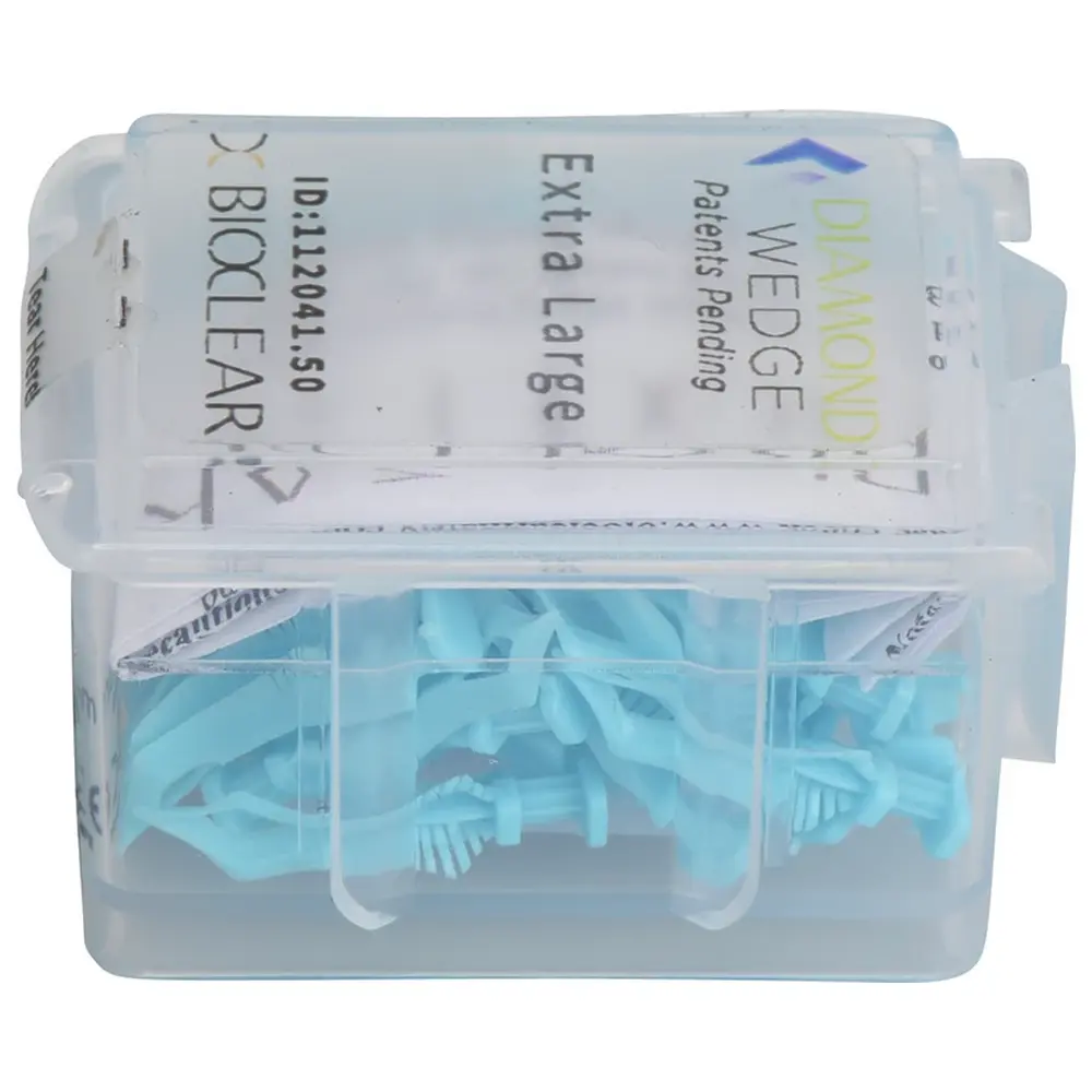 American Dental Bioclear Diamond Wedges - Packung 50 Stück extra large, blau