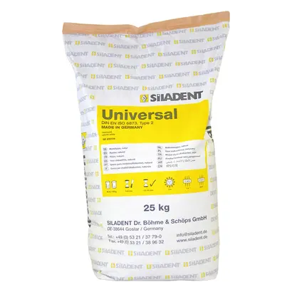 SILADENT Universal Alabastergips - Sack 25 kg Gips naturweiß