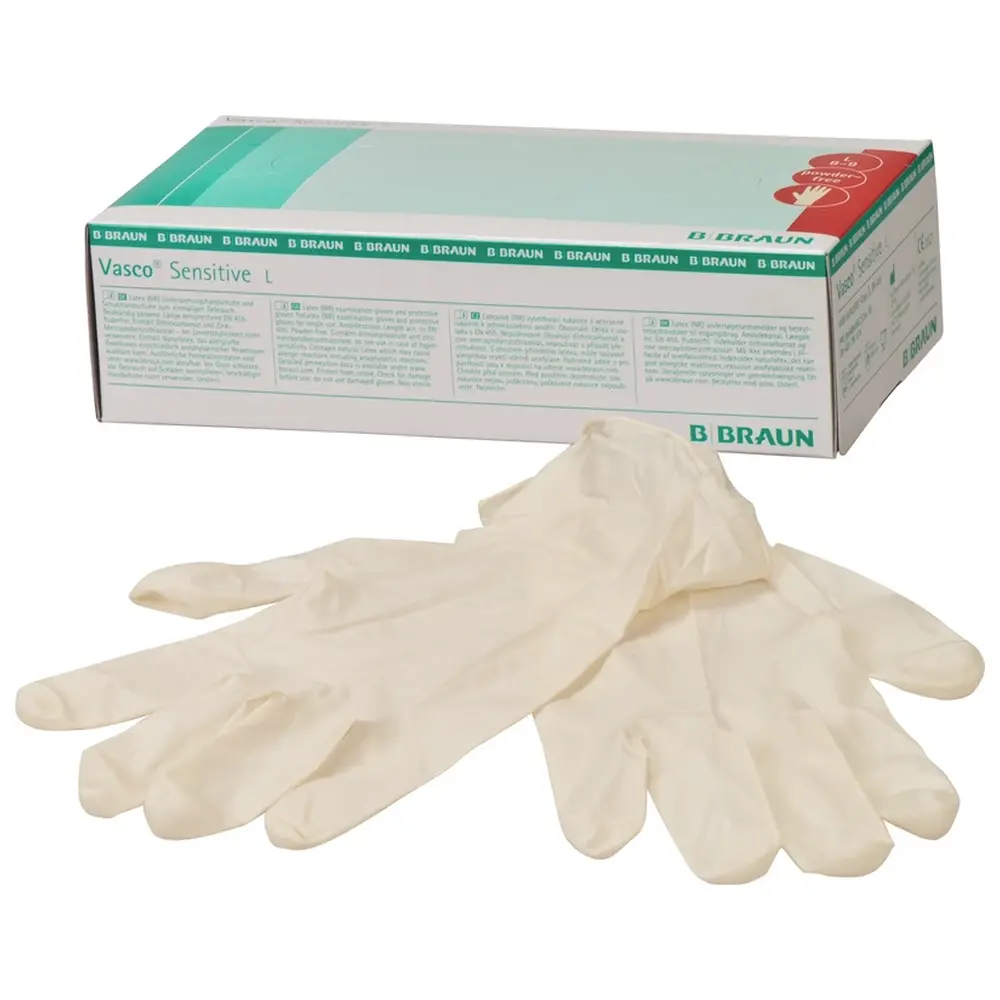 B. Braun Vasco® Sensitive - Packung 100 Stück puderfrei, weiß, L