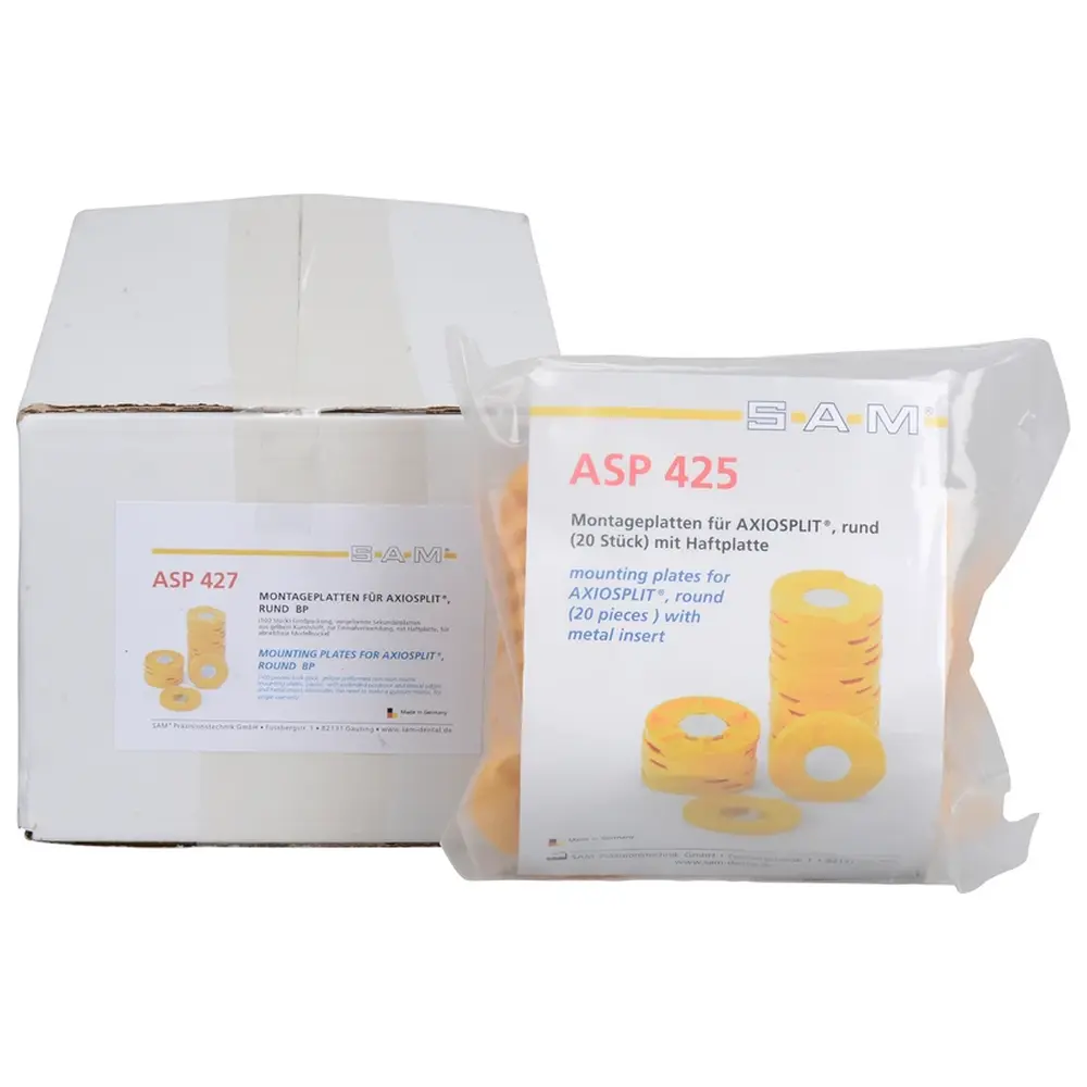 SAM Artikulator Montageplatten - Packung 100 Stück, rund BP, AXIOSPLIT