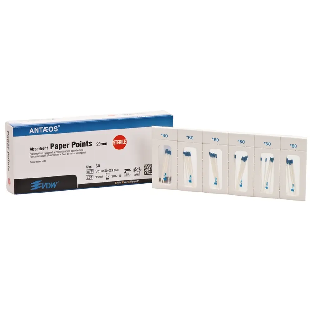 VDW Papierspitzen steril - Packung 180 Stück Taper.02, ISO 060