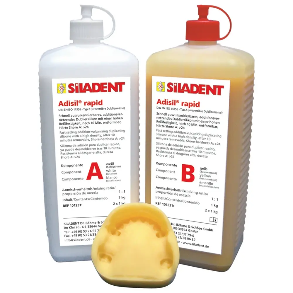SILADENT Adisil® rapid - Packung 1 kg Flasche A, 1 kg Flasche B SILADENT Adisil® rapid - Packung 1 kg Flasche A, 1 kg Flasche B