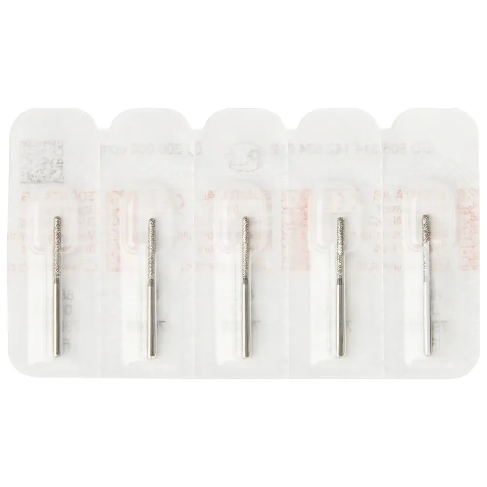 Edenta Diamanten 882 - Packung 5 Stück Standard, FG, Figur 142 Zylinder rund, 10 mm, ISO 012