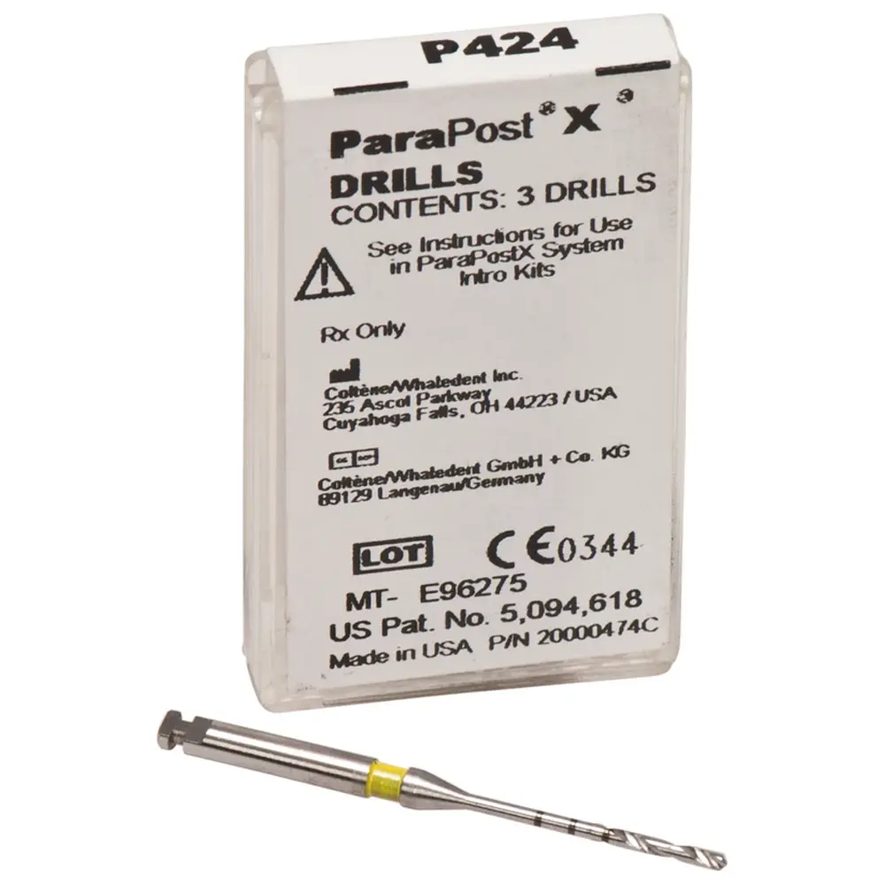 COLTENE ParaPost® X™ Bohrer - Nachfüllpackung 3 Stück Ø 1 mm, gelb