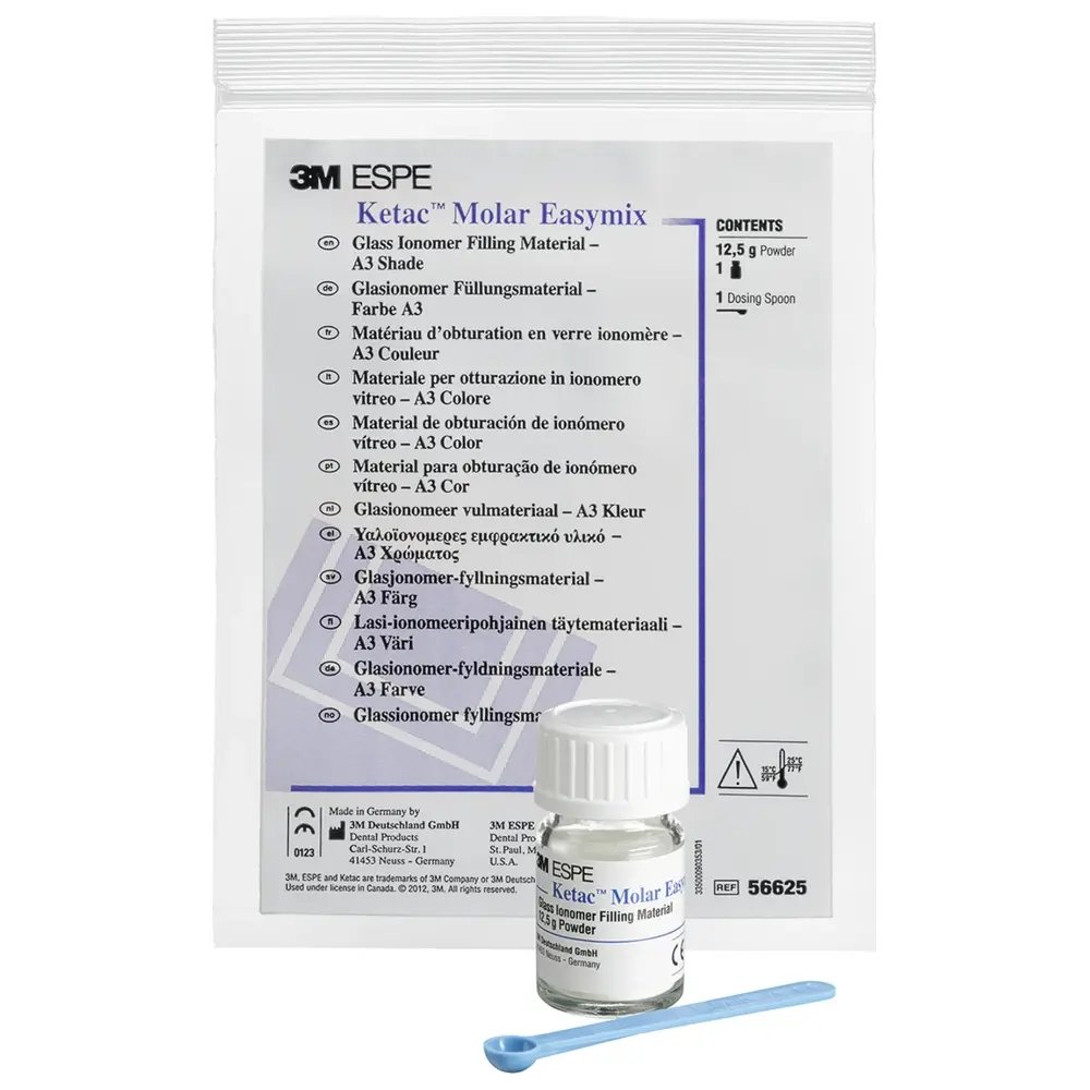 Solventum Dental Solutions Ketac™ Molar - Nachfüllpackung 12,5 g Easymix Pulver A3