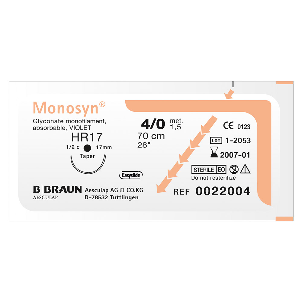 Monosyn violett 4/0 HR17 70cm 3Dtz