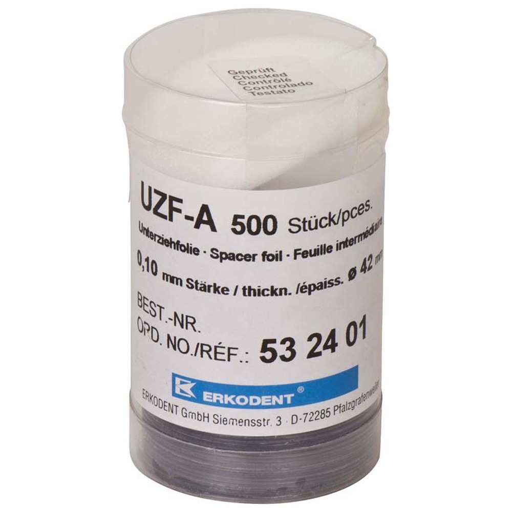ERKODENT Erkolen UZF-A - Packung 500 Stück Ø 42 mm, Stärke 0,1 mm