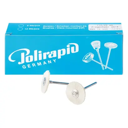 Polirapid Dr. Montemerlo GmbH & Co. KG Miniaturbürste m.HP 112/25mm H Ziegenhaar weiß Pa 12