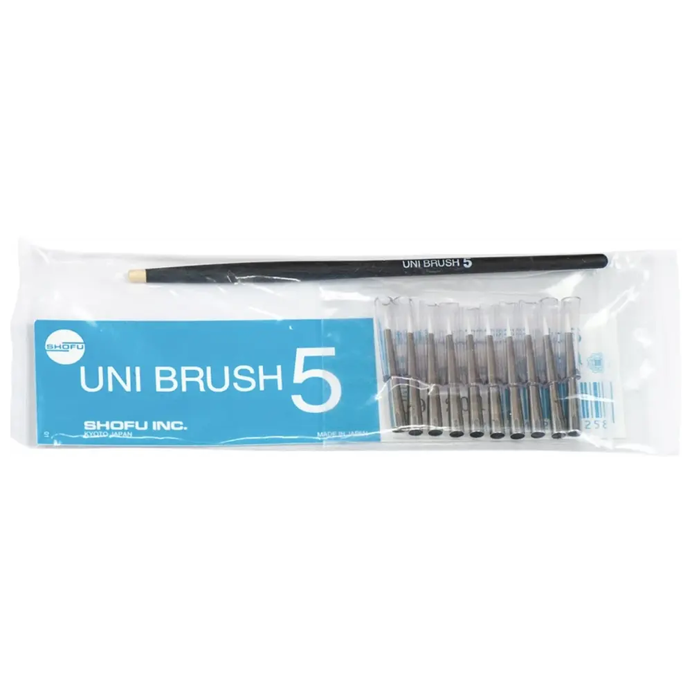 SHOFU LITE ART Pinsel - Packung 1 Griff, 10 Pinselspitzen No. 5