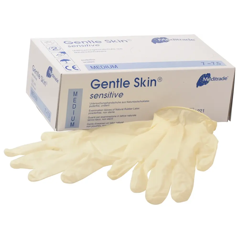 Meditrade Gentle Skin® sensitive - Packung 100 Stück puderfrei, natur, M