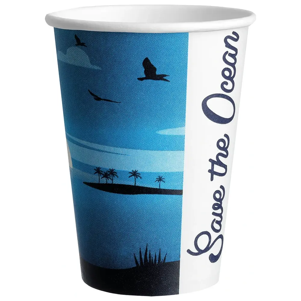 Akzenta Save The Ocean Pappbecher - Karton 20 x 50 Stück Save the Ocean, 200 ml