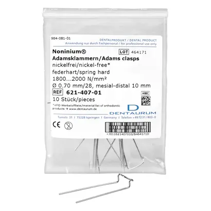 Dentaurum GmbH & Co. KG Noninium Adamsklammer L10mm Pa 10 Dentaurum GmbH & Co. KG Noninium Adamsklammer L10mm Pa 10