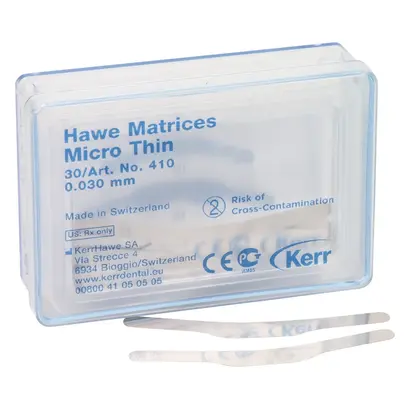 Kerr Matrizen Mikro-Dünn - Packung 30 Stück Stärke 0,03 mm, Nr. 410