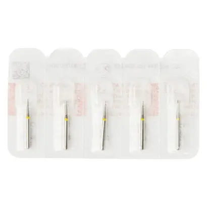 Edenta Diamanten 852 - Packung 5 Stück gelb superfein, FG, Figur 164 Konus Spitze, 6 mm, ISO 012