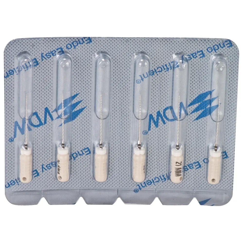 VDW STERILE Hedstroem Feilen - Blisterpackung 6 Stück 21 mm ISO 045