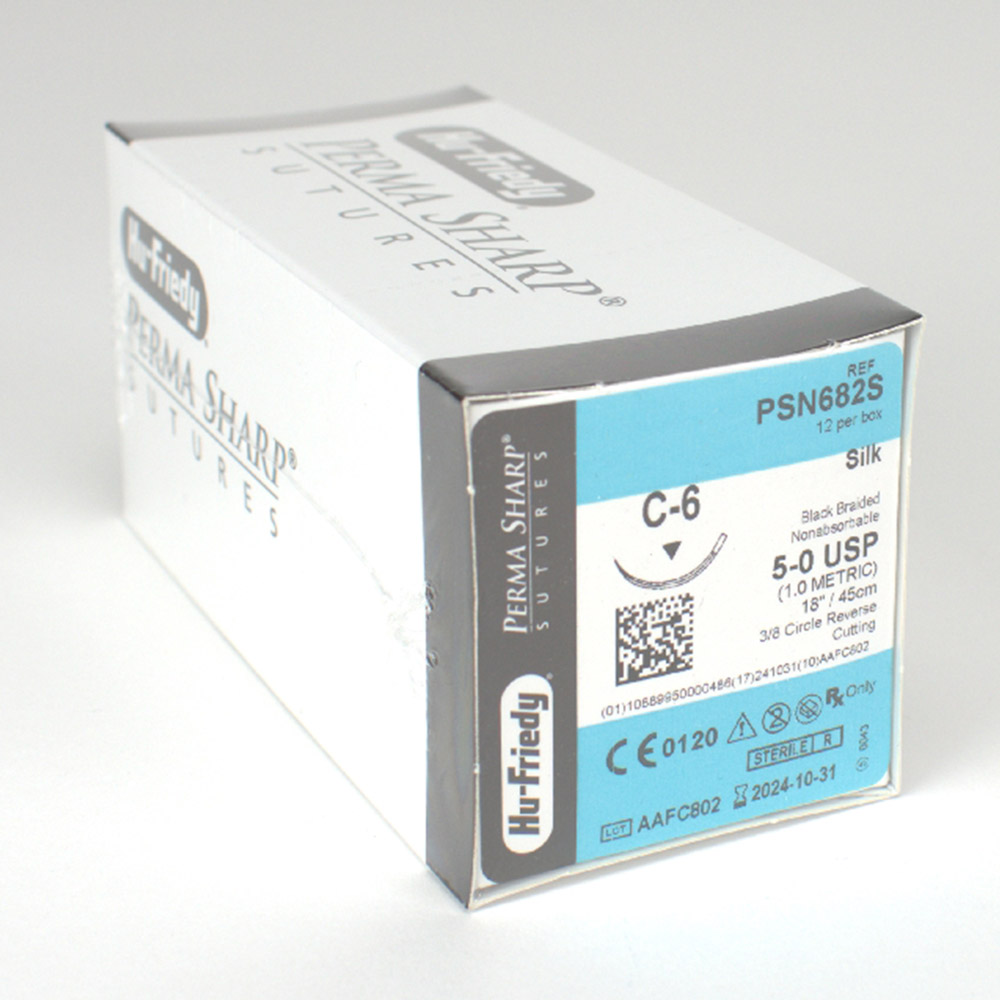 Nahtmaterial Seide 5-0/C-6 Dtz