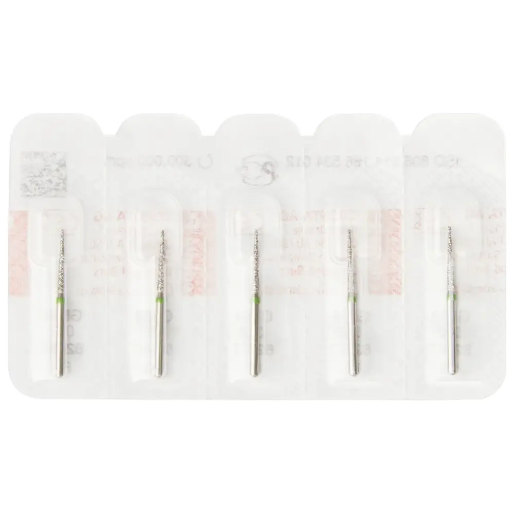 Edenta Diamanten 859 - Packung 5 Stück grün grob, FG, Figur 166 Konus Spitze, 10 mm, ISO 012