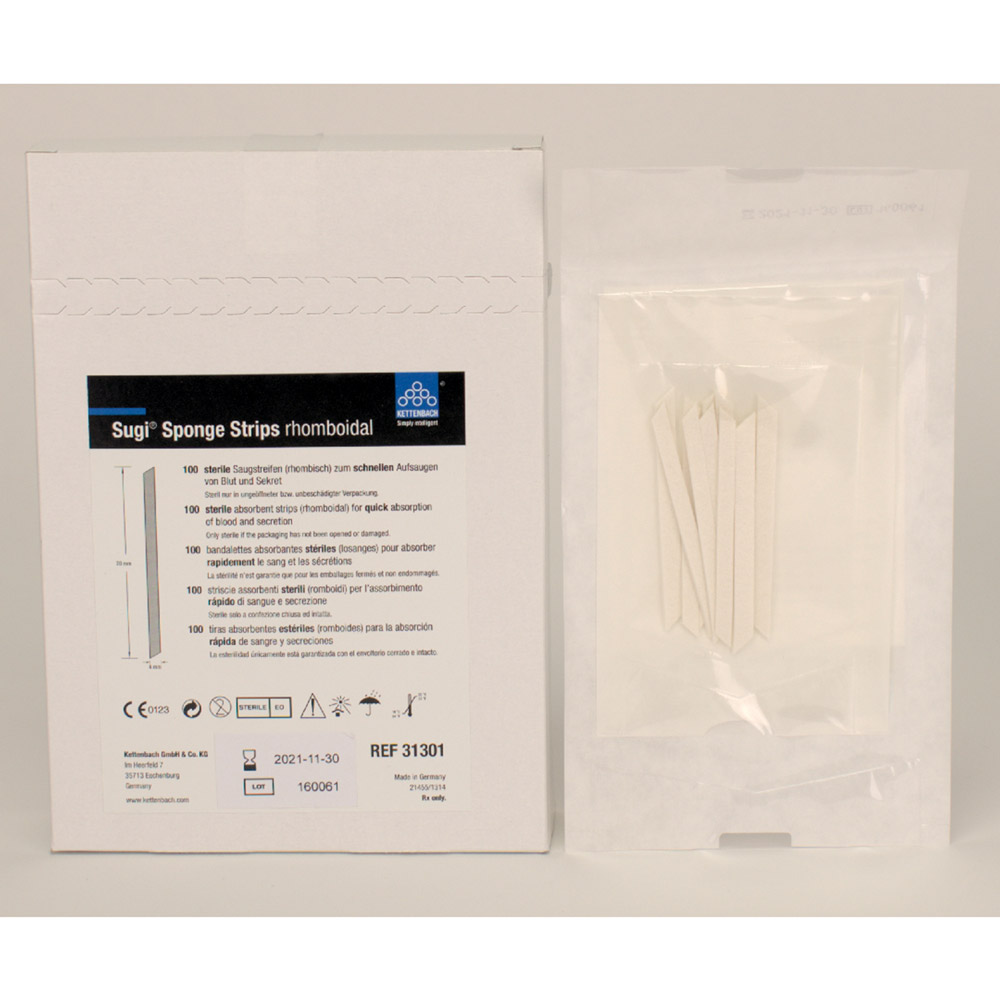 Sugi Saugstreifen steril 70x4mm 20x10St