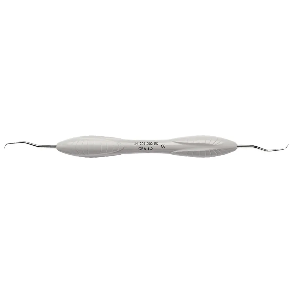 Medicom LM DuraGradeMAX™ Gracey - Stück Figur 1/2, Frontzähne/Prämolaren, grau, LM-ErgoSense® Griff