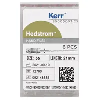 Kerr Hedströmfeilen - Packung 6 Feilen 21 mm ISO 055