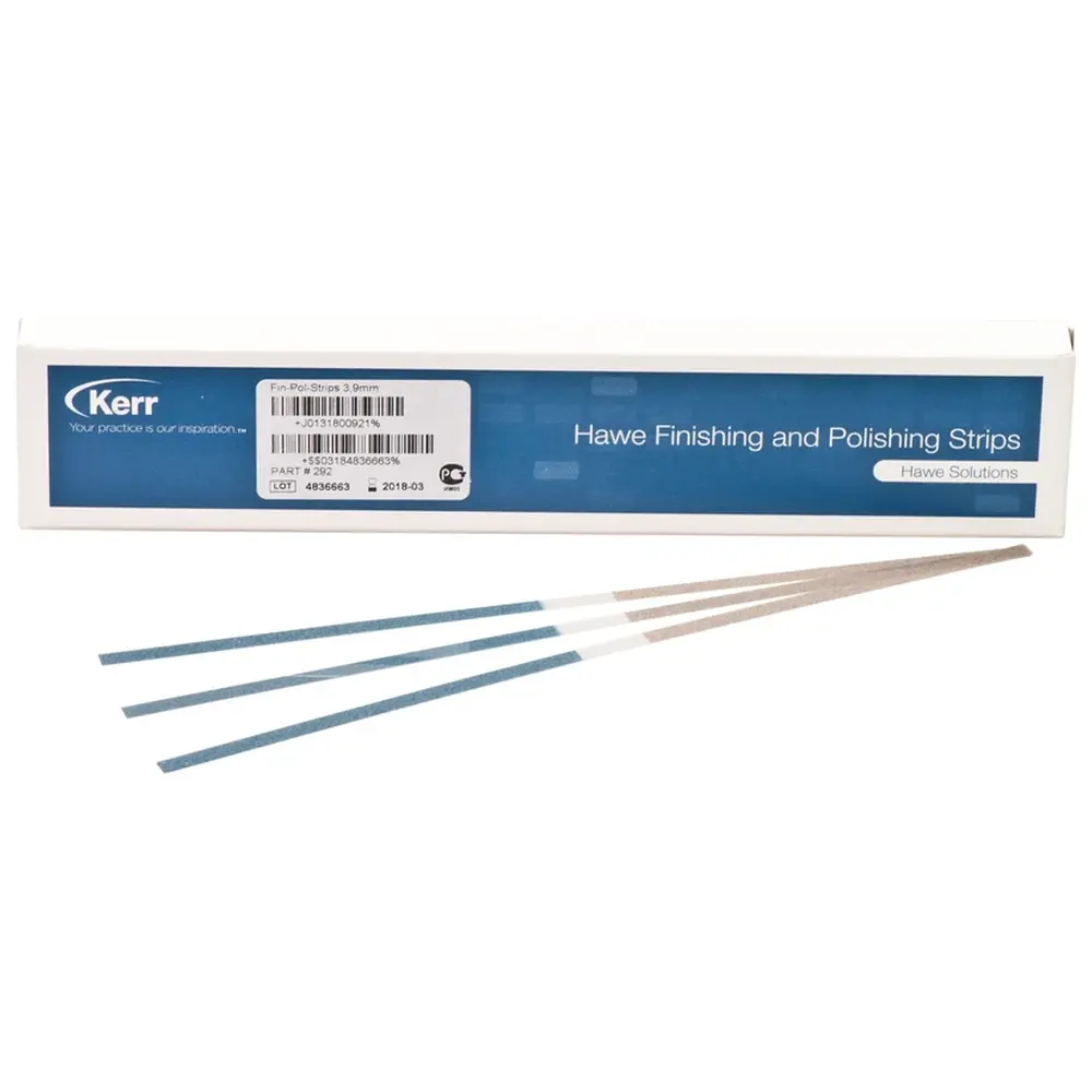 Kerr Finier- und Polierstrips - Packung 100 Stück 3,9 mm breit, grob/mittel, weiß/blau