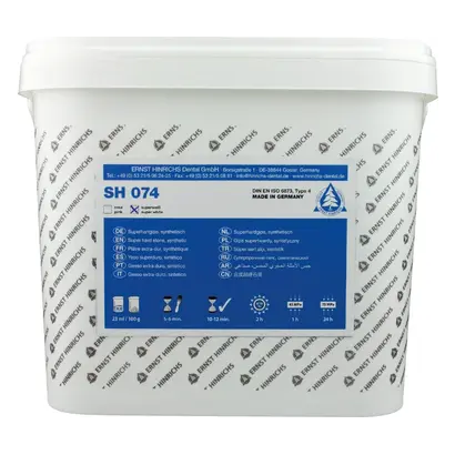 ERNST HINRICHS SH 074 - Eimer 10 kg Superhartgips weiß
