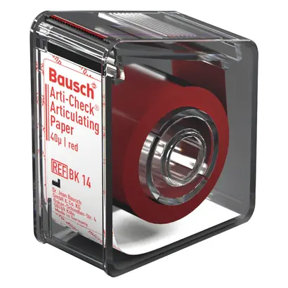 Dr. Jean Bausch GmbH & Co.KG Okklusionspapier 40my 16mm rot m.Spender BK14 Ro 15m