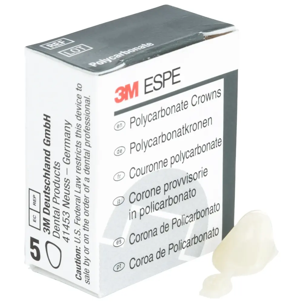 Solventum Dental Solutions Polycarbonat-Kronen - Packung 5 Stück Nr. 302