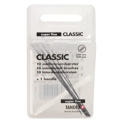 Tandex CLASSIC Interdentalbürsten - Packung 10 Stück schwarz, Ø 0,8 mm