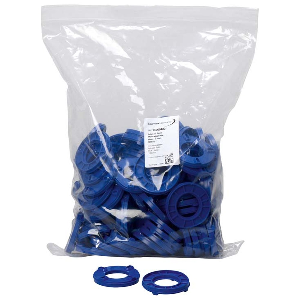 Baumann Dental adesso Split® Montageplatten - Packung 100 Stück blau, Basic