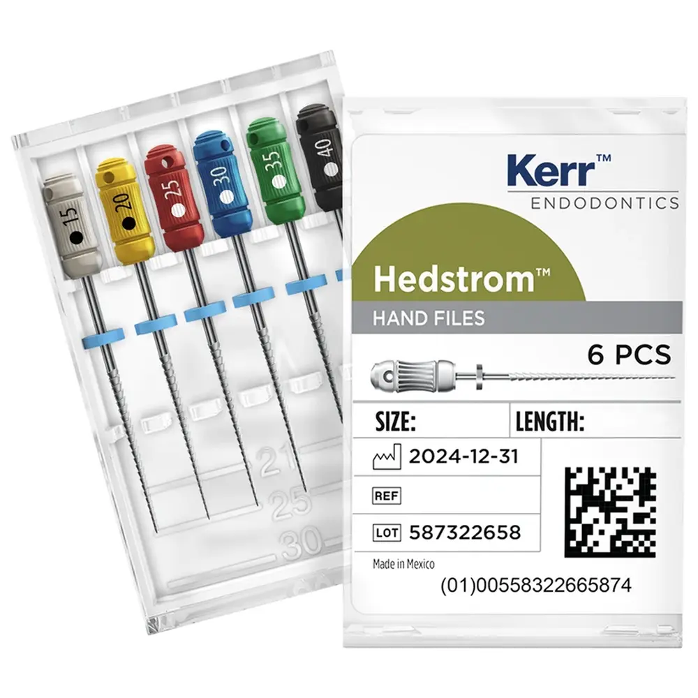 Kerr Hedströmfeilen - Packung 6 Feilen 25 mm ISO 035