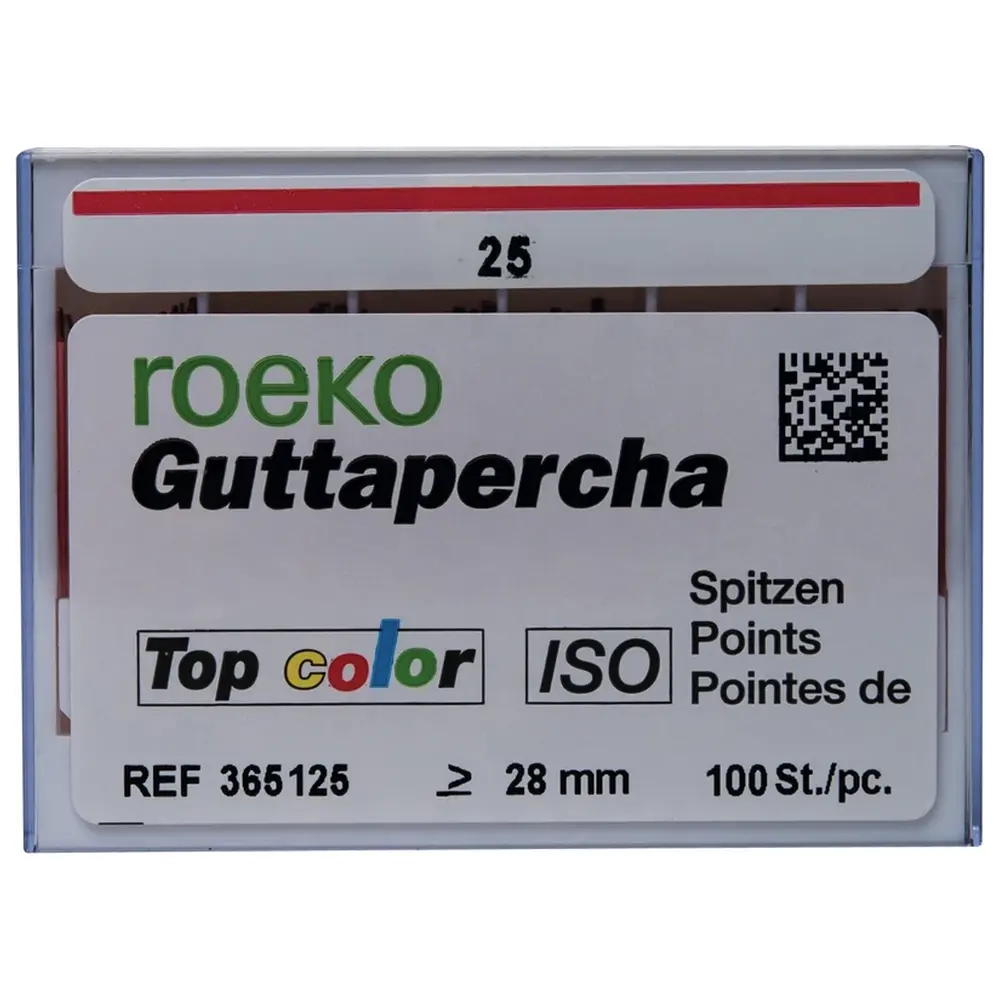 COLTENE roeko Guttapercha Spitzen Top color - Packung 100 Stück ISO 025