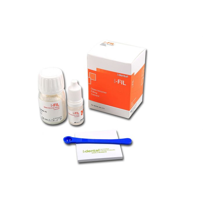 i-FIL I-Dental Glass Ionomer Füllzement – 2x10g Pulver A3, 6g Flüssigkeit, mit Messlöffel, dentale Materialien i-FIL I-Dental Glass Ionomer Füllzement – 2x10g Pulver A3, 6g Flüssigkeit, mit Messlöffel, dentale Materialien