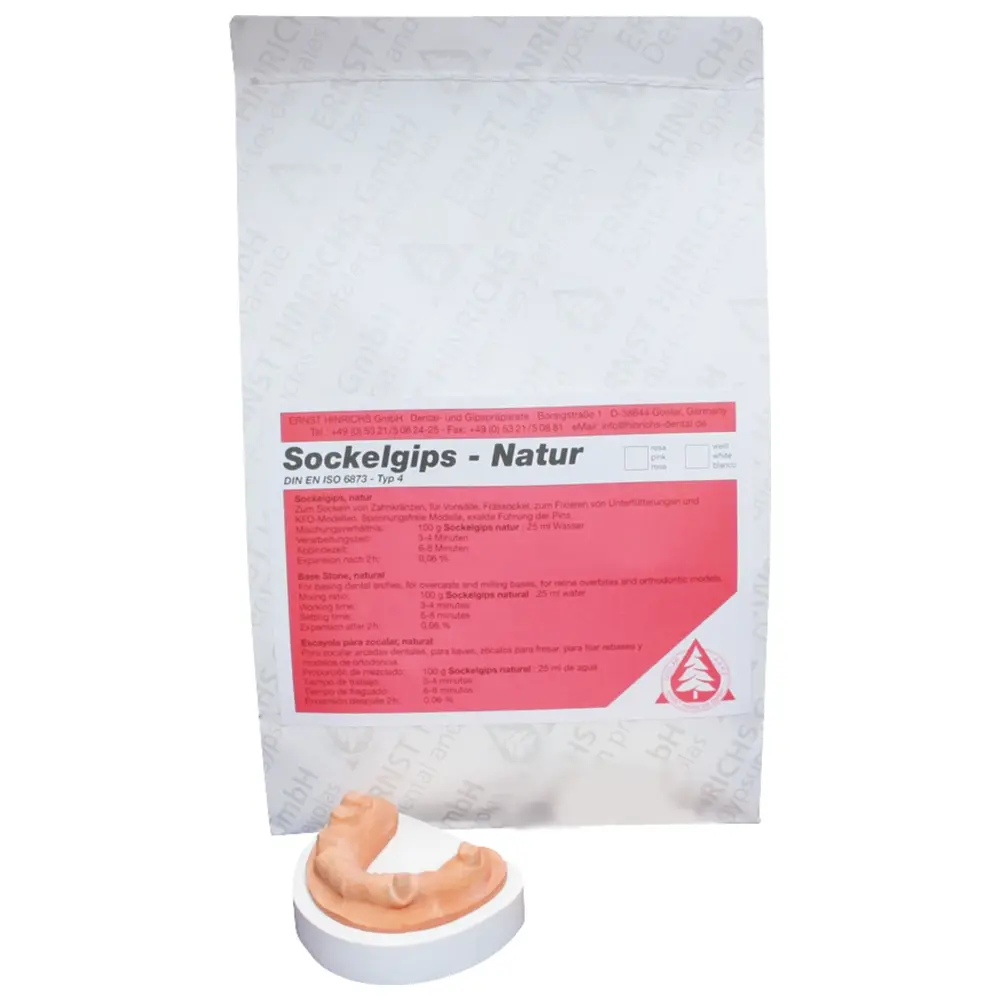 ERNST HINRICHS Sockelgips natur - Sack 25 kg Sockelgips weiß