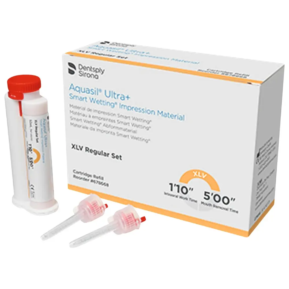 Dentsply Sirona Aquasil® Ultra+ - Nachfüllpackung 4 x 50 ml Doppelkartusche XLV Regular Set, Zubehör