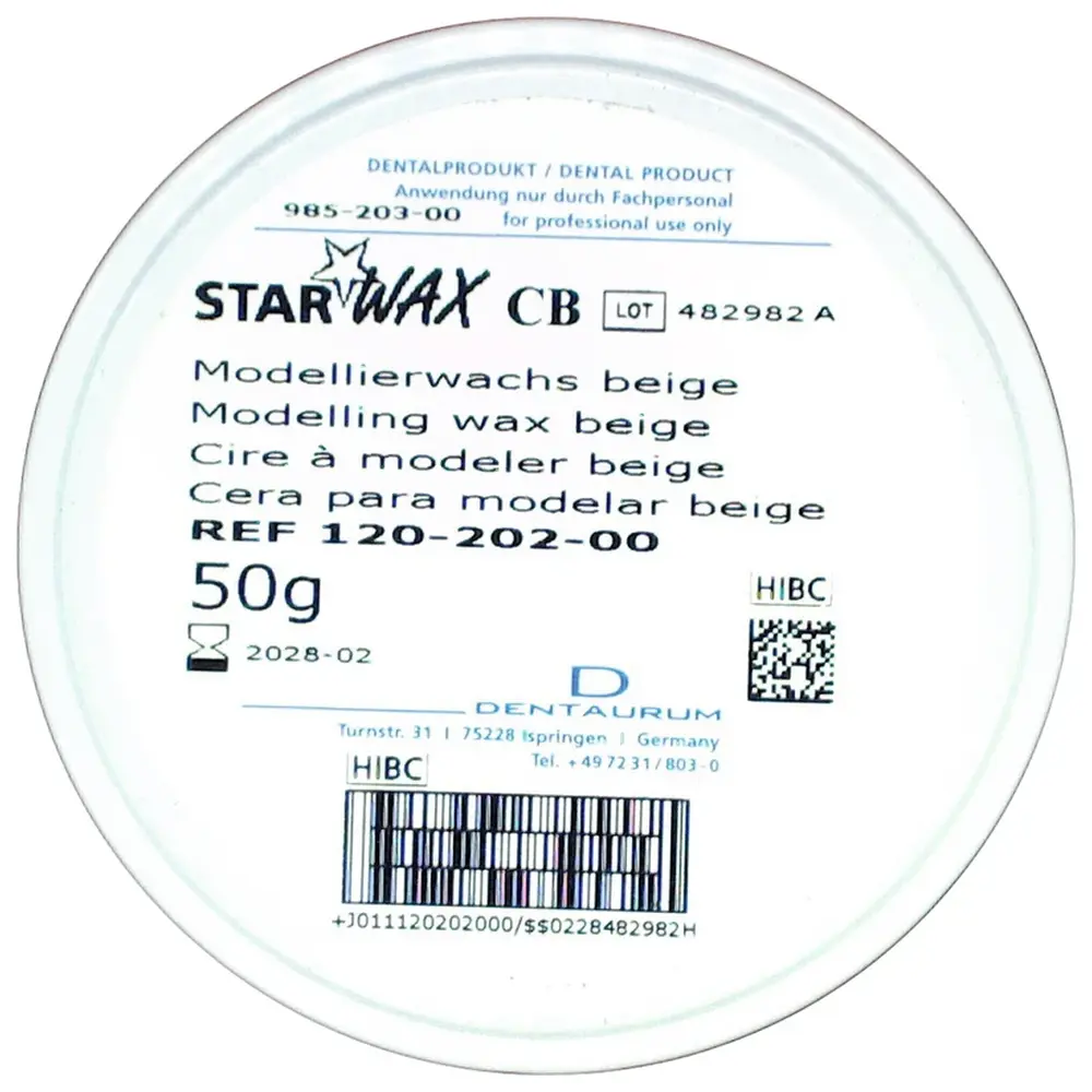 Dentaurum StarWax Modellierwachs - Dose 50 g beige