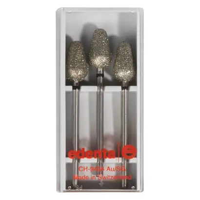 Edenta Diamanten 369 - Packung 3 Stück schwarz supergrob, HP, Figur 263 Konus rund, 12 mm, ISO 070