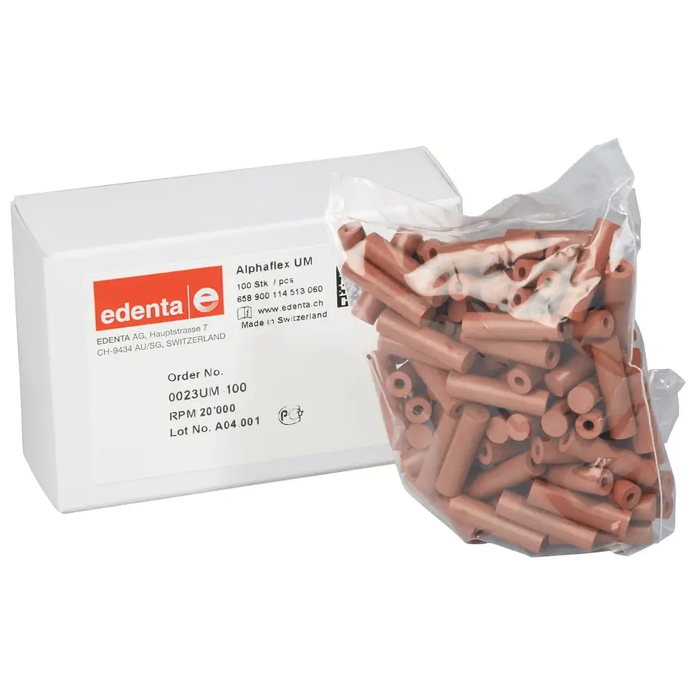 Edenta Alphaflex - Packung 100 Stück unmontiert, braun, Figur 114, 22 mm, ISO 060