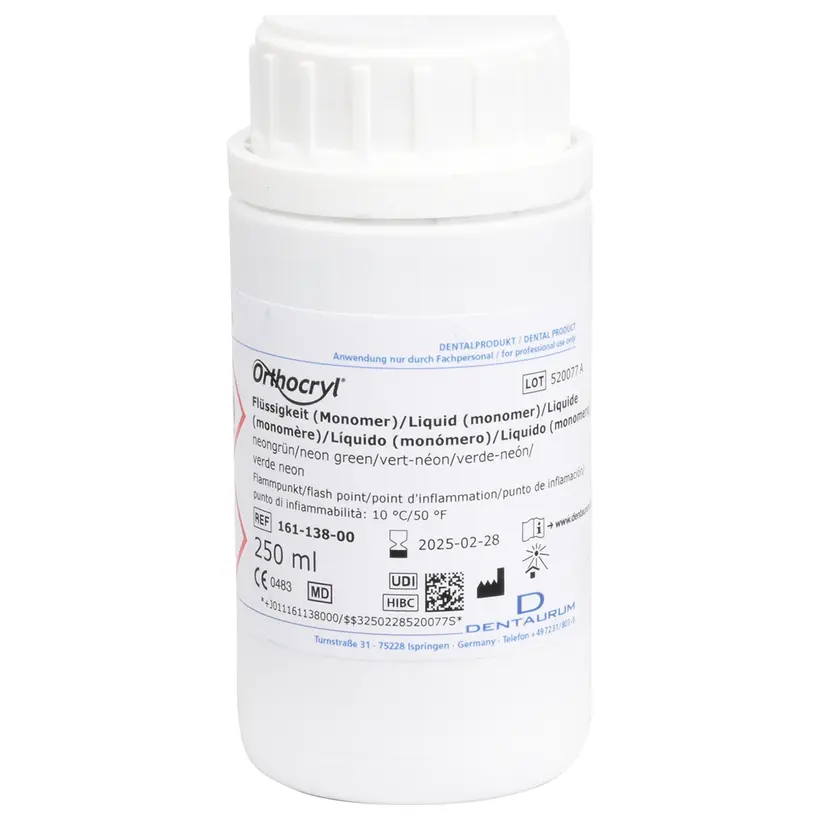 Dentaurum GmbH & Co. KG Orthocryl Flüssigkeit neongrün Flasche 250ml