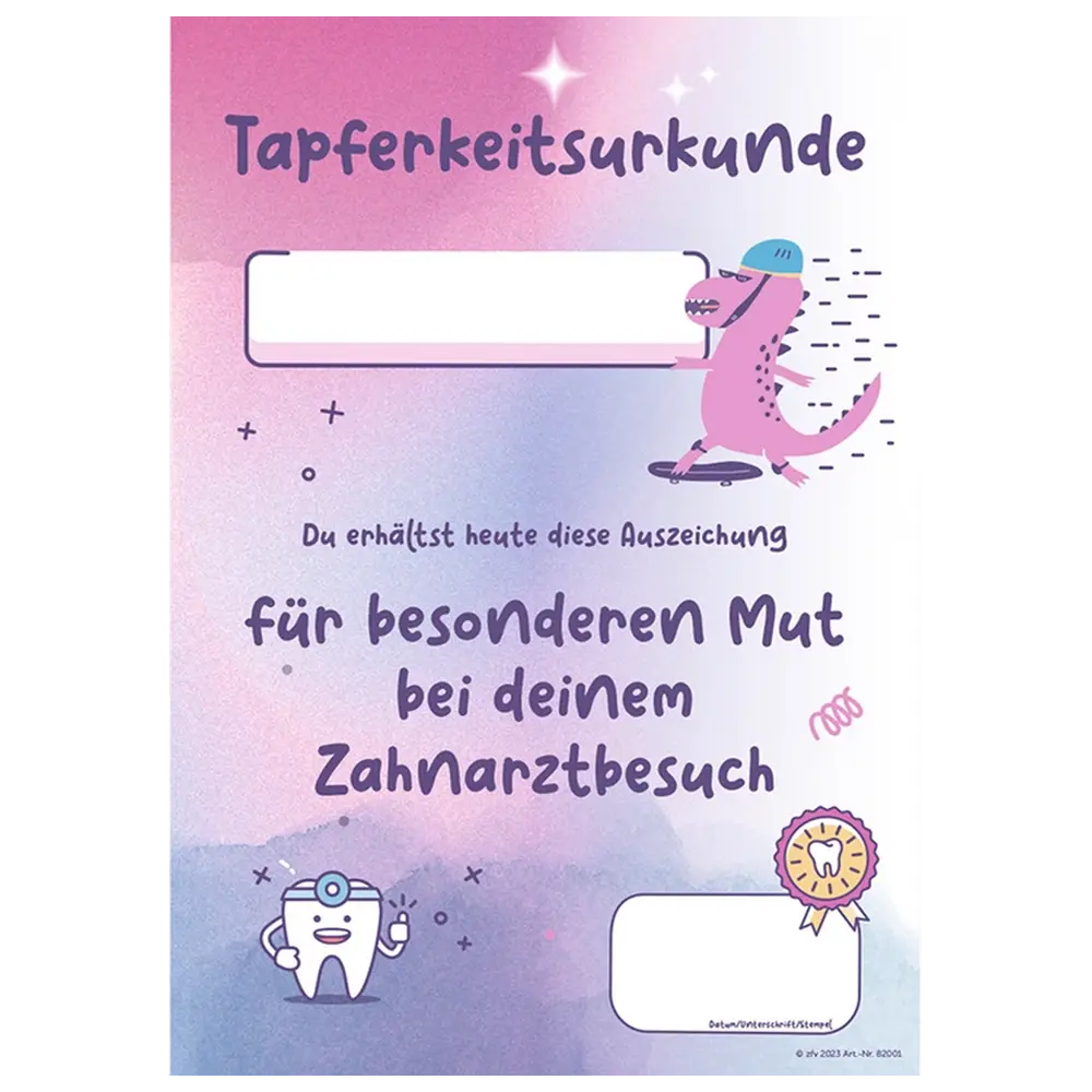 Dr. Hinz Tapferkeitsurkunde - Packung 20 Stück