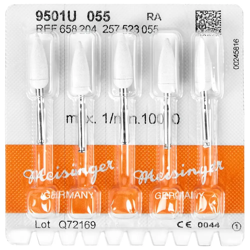 Hager & Meisinger Universalpolierer 9501U - Packung 5 Stück weiß, RA, Figur 257, 15 mm, ISO 055