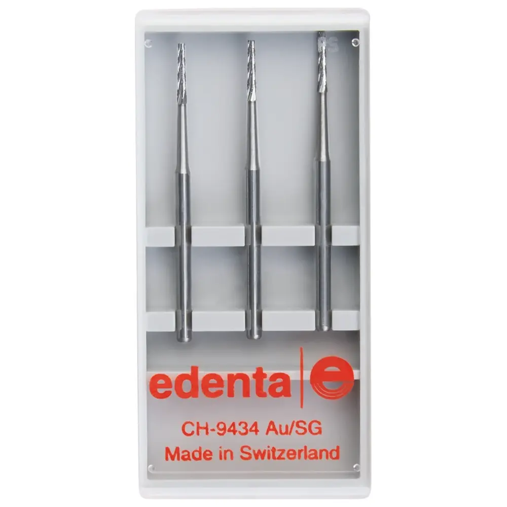 Edenta Chirurgie Fräser HM C254 - Packung 3 Stück FG XXL, Figur 415, 6 mm, ISO 010