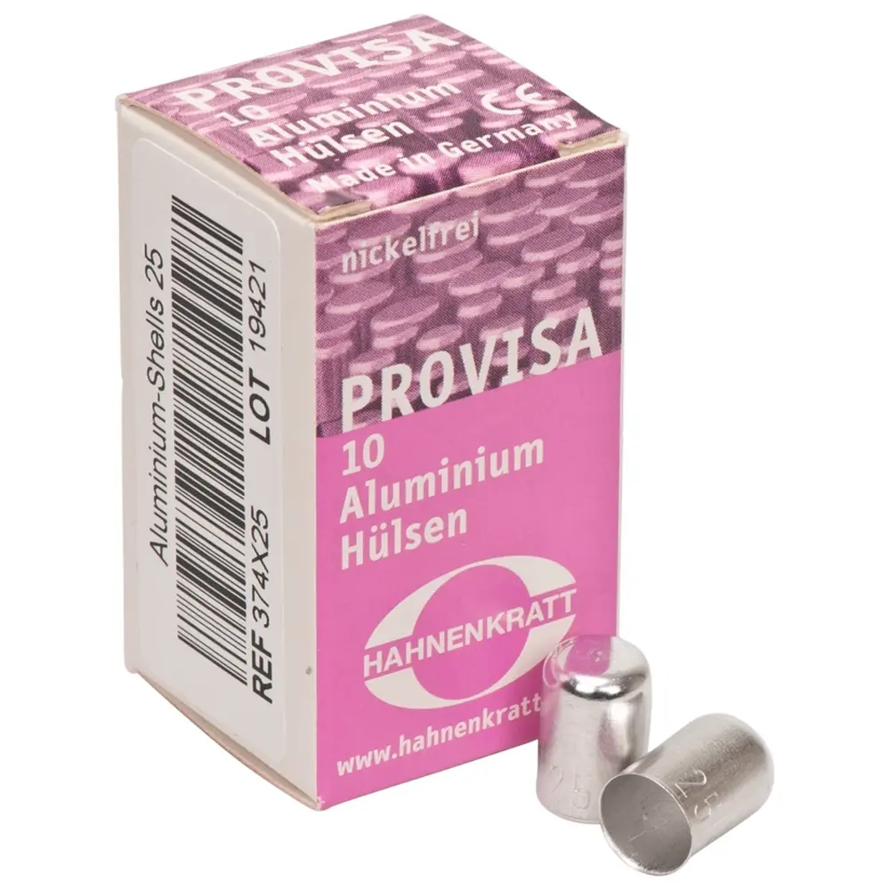 HAHNENKRATT PROVISA Schutzhülsen Aluminium - Packung 10 Stück 25