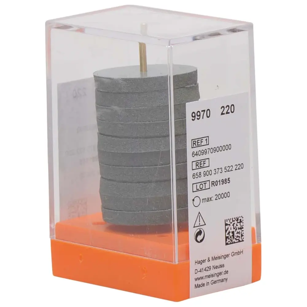 Hager & Meisinger Universalpolierer 9970 - Packung 10 Stück unmontiert, grün, Figur 373, 3 mm, ISO 220