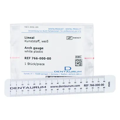 Dentaurum GmbH & Co. KG Lineal weiß St Dentaurum GmbH & Co. KG Lineal weiß St