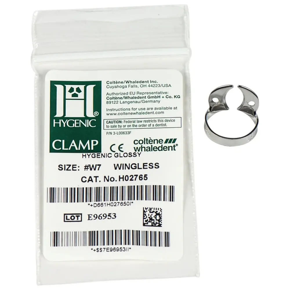 COLTENE HYGENIC® Dental Dam Klammern - Stück Klammer ohne Flügel für Molaren, UK, W7
