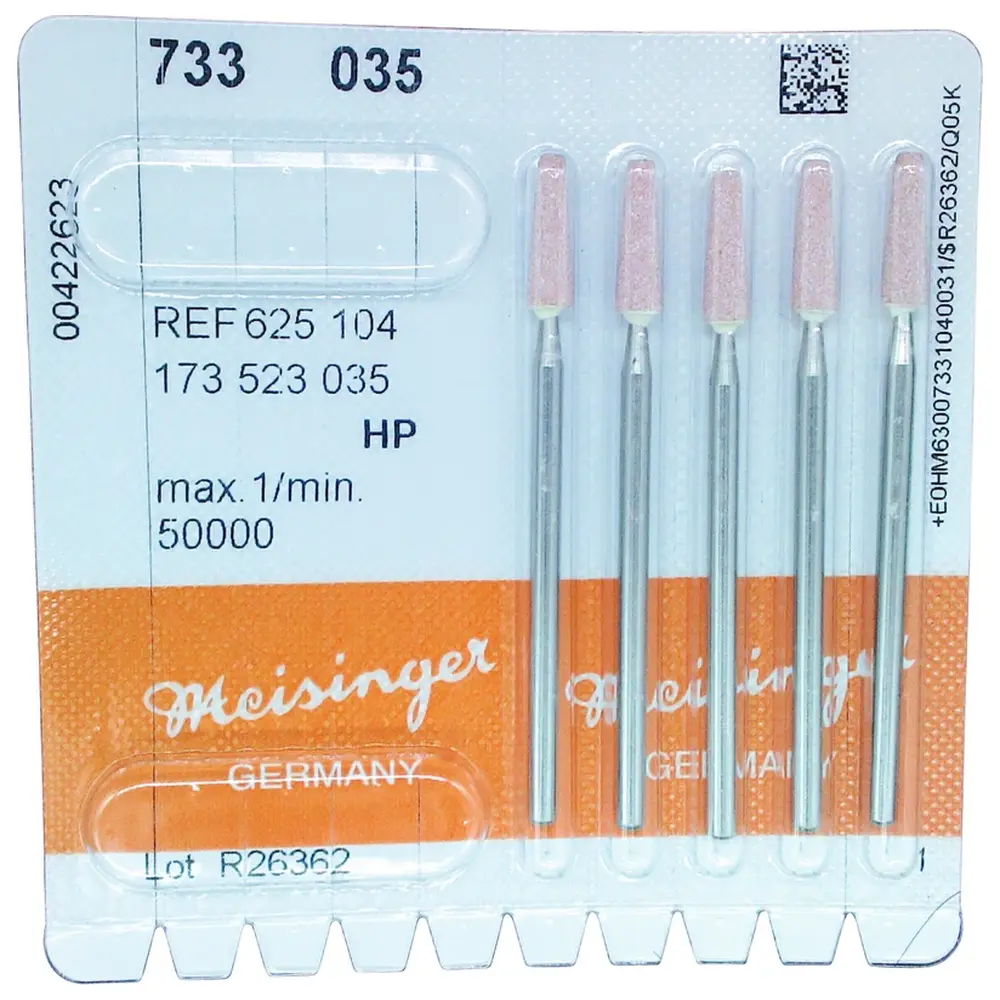 Hager & Meisinger Keramische Schleifer 733 - Packung 5 Stück rosa grob, HP, Figur 173, 10,5 mm, ISO 035