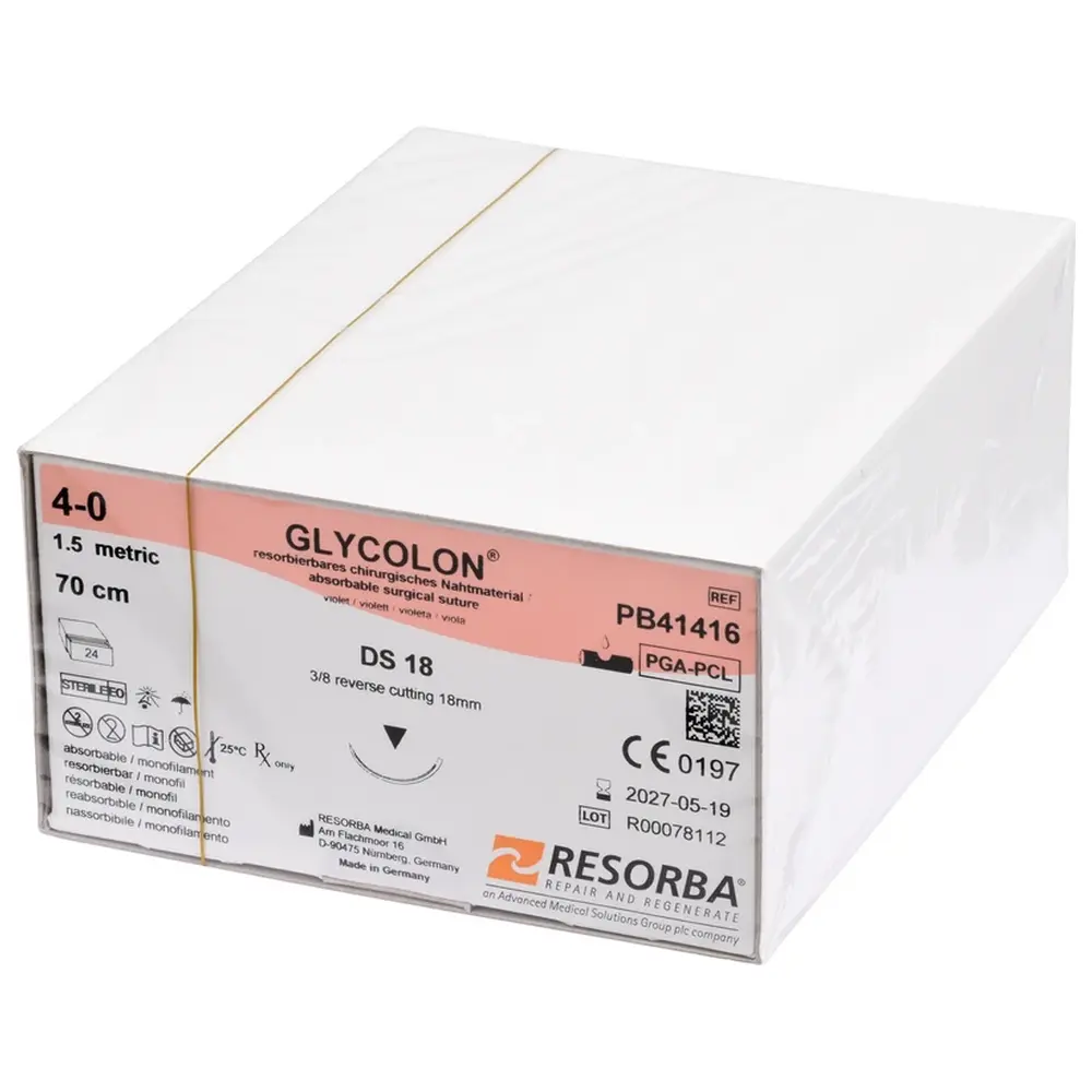 Resorba Medical Glycolon® Oral - Packung 24 Stück, violett, 70 cm, DS 18, USP 4/0