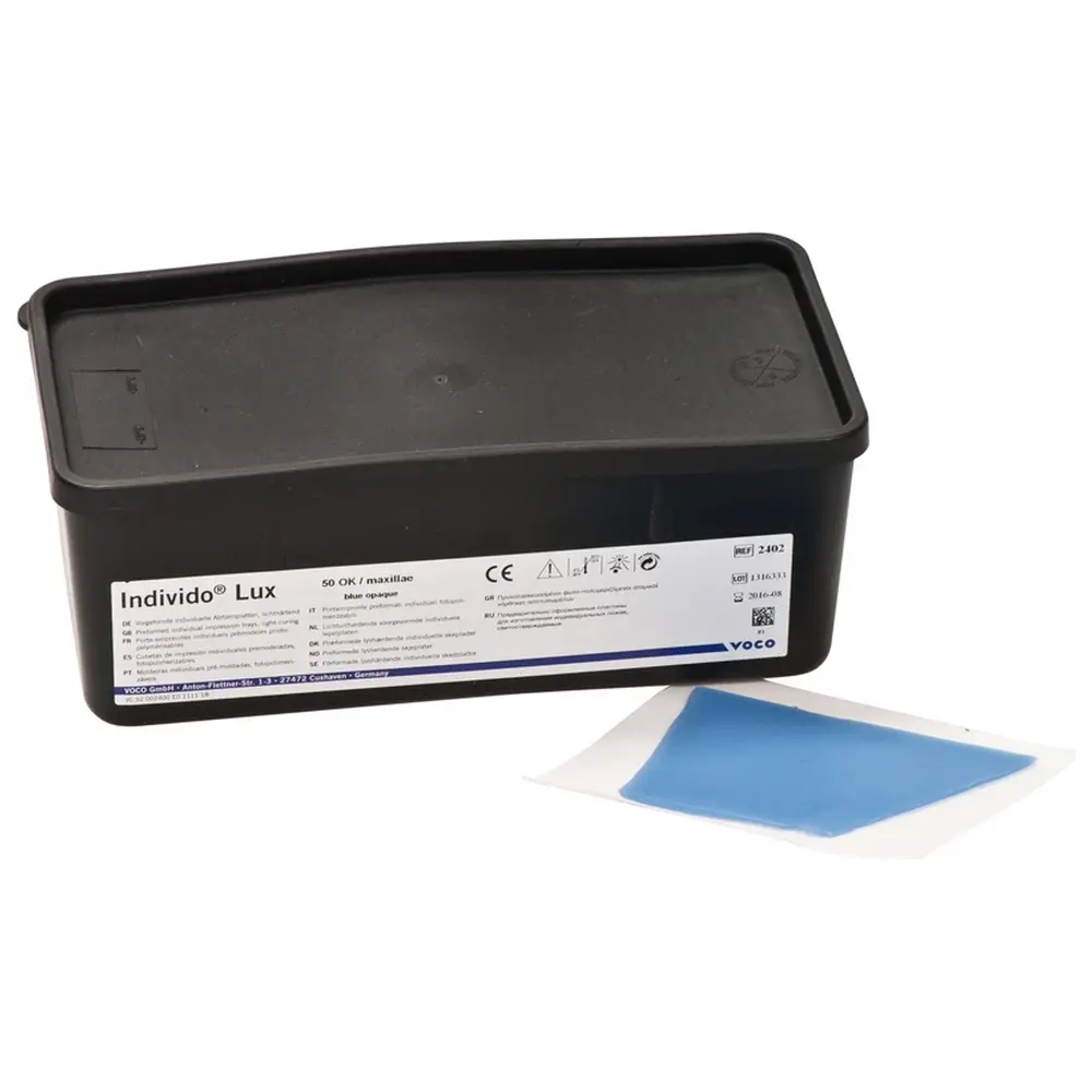 VOCO Individo Lux - Packung 50 OK Schablonen blau/opak VOCO Individo Lux - Packung 50 OK Schablonen blau/opak